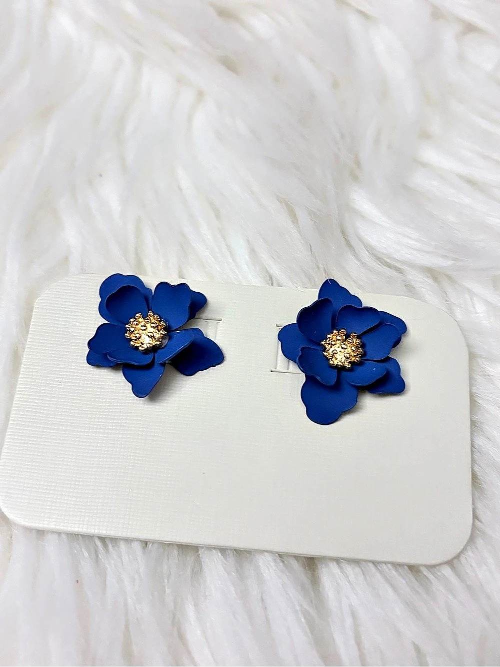 Blue Floral Earrings